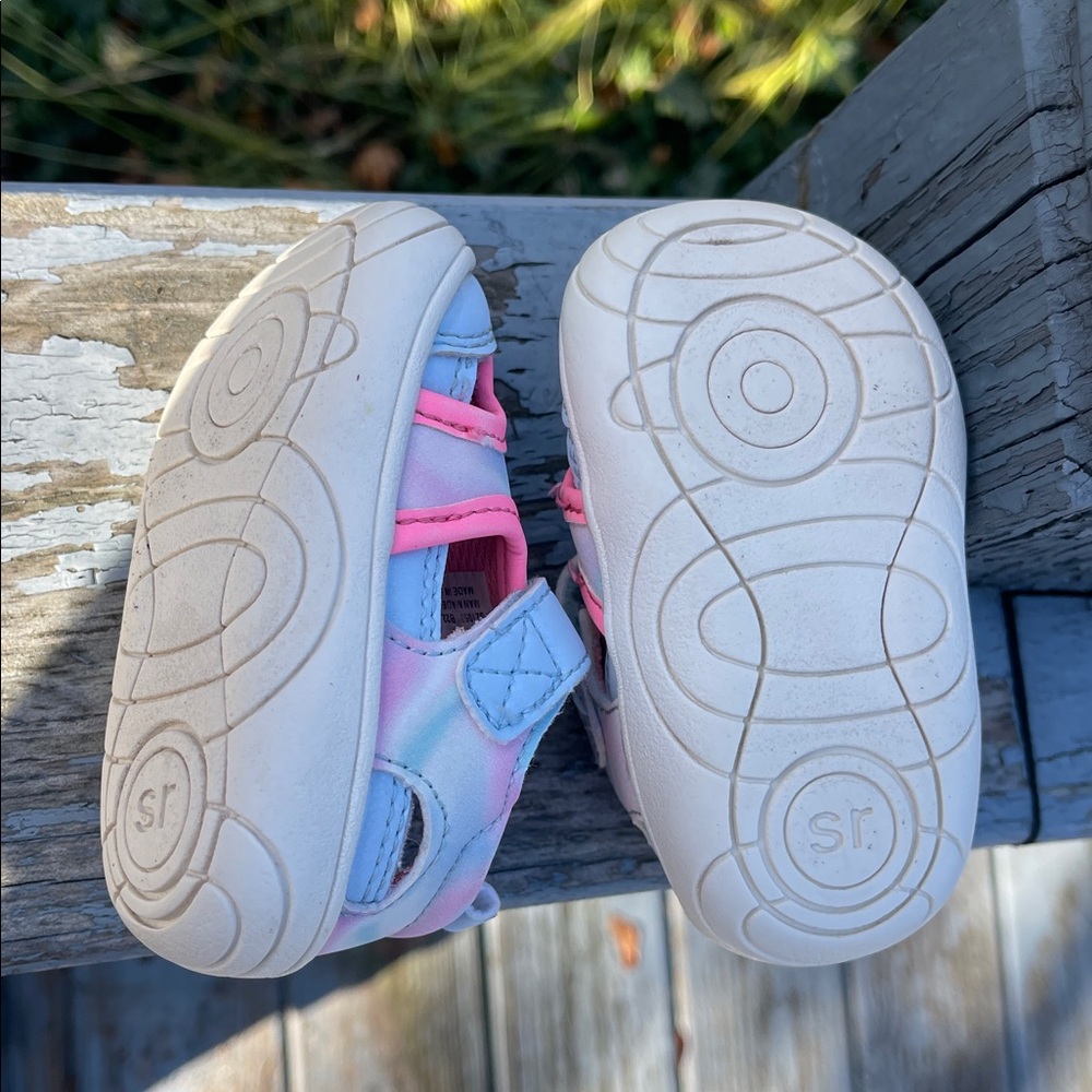 Stride Rite Baby/Toddler Size 3 Pink and Periwinkle Sandals - Picture 6 of 6